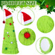 Civaner Tabletop Mini Christmas Tree 18 Inch Artificial Tabletop Christmas Tree Plush Christmas Table Decorations with Christmas Ball, Santa Hat for Christmas Indoor Home Kitchen Dining Table Decor