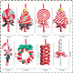 codree 8 PCS Christmas Hanging Lollipop Ornaments- Candy Ornaments for Christmas Tree- Candies Polymer Clay Ornament for Xmas Tree Party Decoration