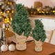 Mini Christmas Tree Tabletop Decoration PVC Cloth Xmas Party Ornament Desk Tree Home Holiday Party Decor(30cm)