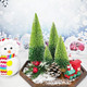 Mini Christmas Tree, Gradation Green Bottle Brush Trees Small Pine Tree with Wooden Bases for Xmas Holiday Party Home Tabletop Tree Decor (4pcs)