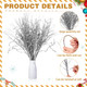 Christmas Glitter Curly Tree Picks Wispy Willow Stem Glittered Twigs Decor Wreath Garland Floral Arrangement Glitter Stems for Xmas Tree Decor(Silver,24 Pcs)