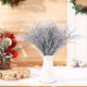 Christmas Glitter Curly Tree Picks Wispy Willow Stem Glittered Twigs Decor Wreath Garland Floral Arrangement Glitter Stems for Xmas Tree Decor(Silver,24 Pcs)