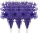 24 Pack Christmas Tree Ornaments - Artificial Flowers Glitter Berry Stems Christmas Floral Picks Branches for Xmas Tree Decorations Vase Filler Holiday Wedding Party Home Decor (Purple)