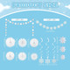 21 Pcs Winter Hanging Snowflake Decorations Paper Snowflake Garland Snowflake Banner Swirls Paper Fans for Wonderland Party Winter Christmas Birthday Decorations(White,Classic)