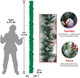 Pre-Lit Artificial Christmas Garland, Snowflake Garland, White Lights 50, Decorated with Pine Cones, Berry Clusters, Plug in, Christmas Decorations, 9 Feet