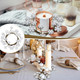 2 Pcs Christmas Candle Rings Snowflake Candle Wreath Glitter Vintage Wood Candle Wreaths for Pillar Candles 3.9 Inch Frosty Candles Holder for Christmas Winter Rustic Table Centerpiece Decor