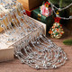 180 ft Christmas Beaded Garland Shiny Beads Strand for Christmas Tree Beaded Christmas Tree Garland Silver String Beads for Xmas Decorations DIY Ornaments Fireplace Wedding Party