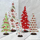 DAZONGE Christmas Decorations - 5PCS Wooden Christmas Tree Tabletop Decor Sign - Rustic Decorative standing Christmas Tree Centerpiece for Home Shelf Mantel DAZONGE Christmas Decorations - 5PCS Wooden Christmas Tree Tabletop Decor Sign - Rustic Decorative standing Christmas Tree Centerpiece for Home Shelf Mantel