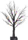 Dazzle Bright 20 Inch Orange & Purple Lighted Halloween Birches Tree Decor, 24 LED Battery Operated Halloween Decorations Artificial Black Spooky Tree with Timer for Indoor Home Holiday Xmas Party