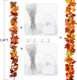DearHouse 2 Pack Fall Maple Garland, 5.9Ft/Piece Hanging Vine Garland with 2Pcs 7.5 ft 20 Led String Light, Artificial Autumn Maple Leaf Garland Thanksgiving Decor for Home Wedding Fireplace Party