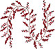 DearHouse 6Ft Red Berry Christmas Garland Clearance, Berry Garland Wired Stems with Assorted Large Red and Black Berries for Holiday Winter Year Decor