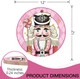 Deroro Christmas Nutcracker Front Door Sign, Pink Xmas Soldier Candy Buffalo Plaid Check Wood Door Hanger Outdoor Outside Porch Decor, Farmhouse Holiday Wooden Wreath Indoor Wall Hanging Decoration
