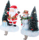 2 Set Christmas Snowman Stocking Holders for Fireplace Mantle Garland Mantel Clips Stocking Hook Santa Claus Stocking Hangers Holiday Decor (2,C- Santa Claus)