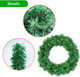 2 Pack 16 Inch Artificial Christmas Wreath, Undecorated Christmas Wreath for Front Door, Window, Wall Outdoor Holiday No-lit Winter Wreath Decorations (Green 16", 2 Pack)