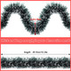 50 Feet Christmas Tinsel Garland Metallic Twist Garland Frost Tip Glitter Xmas Tree Decorations Shiny Wreath for Christmas Party Supplies Indoor and Outdoor Decor, 3.5 Inch Wide (Green)