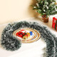 50 Feet Christmas Tinsel Garland Metallic Twist Garland Frost Tip Glitter Xmas Tree Decorations Shiny Wreath for Christmas Party Supplies Indoor and Outdoor Decor, 3.5 Inch Wide (Green)