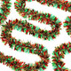 Dilunave 40 Feet Christmas Tinsel Garland Metallic Tinsel Twist Garland Foil Tinsel Garland Decoration for Christmas Tree, Wedding, Birthday and Party Hanging Decorations(Red, Green, Gold)