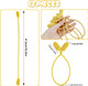 DIYASY Decorative Garland Twist Ties, 12 Pcs Gold Christmas Banister Wraps for Stairs Reusable & Flexible Railing Wraps Home Decorations