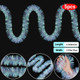 4pcs 26ft Iridescent Christmas Tinsel Garlands Xmas White Glittering Hanging Garland Metallic for Christmas Party Decoration