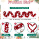33FT Christmas Tinsel Garlands, 5pcs Red Snowflake Metallic Garland Christmas Glittering Foil Hanging Garland for Christmas Tree Fireplace Home Party Decoration
