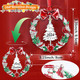Dolicer Christmas Ornament for Christmas Tree Decoration, Hanging Silver Metal Dated Christmas Ornaments with Rotable Tree for Holiday Decorative Keepsake (1Pack)