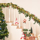 Dolicer 5.7Ft Christmas Garland with 9.8Ft Lights Strings, Eucalyptus, Red Berries, Artificial Pine Cypress Garland Greenery Garland Christmas Decorations for Winter Party Home Fireplace Wall Decor
