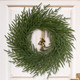 Dolicer Christmas Wreath - 24" Real Touch Norfolk Pine Wreath, Christmas Wreaths for Front Door Artificial Pine Green Wreath with Bell for Wall Windows Mantle Outdoor Outside Christmas Decoration