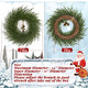Dolicer Christmas Wreath - 24" Real Touch Norfolk Pine Wreath, Christmas Wreaths for Front Door Artificial Pine Green Wreath with Bell for Wall Windows Mantle Outdoor Outside Christmas Decoration