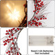 DR.DUDU 22 Inches Lighted Christmas Wreath for Front Door, Battery Operated Red Berry Artificial Wreaths with Light up Snowflakes Ornaments, Christmas Decorations for Home Mantle Holiday Party