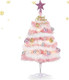 Small Pink Christmas Tree, 2ft Mini Christmas Tree, Artificial Small Desktop Xmas Tree with Lights and Tree Ornaments, for Christmas Thanksgiving Decorations