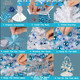 60CM Mini Christmas Tree,Artificial Christmas Tree with Hanging Ornaments,Christmas Tree Skirt,Christmas Ball Desktop Xmas Tree for Home, Kitchen, Dining Table DIY Christmas Decorations (White)