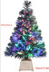 Pre-lit Mini Christmas Tree, Tabletop Artificial Fiber Optic Christmas Trees with Gold Base -24 Inch …