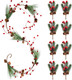EBOOT Christmas Garland Set 5.9 Ft Christmas Red Berry Garland Decorations with 8 Pine Cones Pine Branches Realistic Christmas Garlands for Mantle Winter Xmas Year Indoor Outdoor Decor
