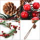 EBOOT Christmas Garland Set 5.9 Ft Christmas Red Berry Garland Decorations with 8 Pine Cones Pine Branches Realistic Christmas Garlands for Mantle Winter Xmas Year Indoor Outdoor Decor