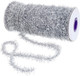 Christmas Tinsel Garland 147.6 ft Thin Glitter Tinsel Metallic Holiday Tinsel Garland Twist Tinsel Garland Decoration for Christmas Tree Birthday Party Wedding Decorations Supplies (Silver)