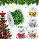 Ecally 5 Rolls 250 ft Artificial Pearl Beads Garland Plastic Pearl Strands Chain Pearl String for Crafting Wedding Decoration Party Centerpieces Bridal Bouquet Crafts Flower DIY Supplies(Mix Color)
