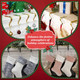 Edoneery Christmas Stocking Holders for Mantle with Silicone Anti-Slip Strips, Fireplace Mantel Stocking Hangers for Shelf, Garland Grips Hooks for Xmas & Family Party Decoration (Black, 4)