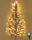 5 FT 144 LED Lighted Wall Christmas Tree with 28 Colorful Balls, Warm White Hanging Flat Wall Mounted Christmas Tree, 8 Modes Plug in Lighted Wall Christmas Decorations for Indoor Decor