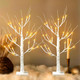 Lighted Christmas Tree for Christmas Decorations Indoor,2 Pack 2 FT Birch Tree with 24 Led Lights,Centerpiece Table Decorations for Home Decor,Fireplace Decor,Wedding,Mantle,Halloween Decorations