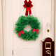 50 Feet Christmas Garland Decoration, ENLAYER 6 Inch Width Soft Green Holiday Decor for Holiday Happy Year Party Tree Home Office Event with 12 Red Bow Tie(6Inch,1PCS)