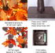 Thanksgiving Decorations, 24IN 24LT Lighted Fall Maple Leaves Tree Fall Decor, 2FT Brown Battery Powered Timer Autumn Trees Decorations with 12 Wood Turkey Ornaments for Home, Holiday