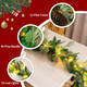 9 FT Artificial Christmas Garland Pre-Lit with 50 LED Lights, Battery Operated with Timer, Greenery Garland Decorated with Pinecones, Needle for Mantle Stairs, Indoor Outdoor Christmas Decorations