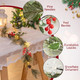 6FT Lighted Christmas Garland Pre-lit with 20 LED Lights, Battery Operated, Rustic Christmas Garland Decorated with Pine Cones, Red Berries, Pineneedle for Mantle Stairs Wall, Indoor Outdoor Use