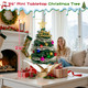 Mini Christmas Tree with Lights, 24'' Tabletop Christmas Tree with Abundance of Ornaments, Small Christmas Tree for Bedroom, Living Room, Fireplace, Dining Table, Perfect Christmas Decor