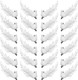 24pcs Artificial White Doves Decoration with Metal Clips, White Feathered Mini Birds Clip on Tree Ornaments for DIY Crafts Christmas Tree Ornaments, Wreaths, Wedding Decor