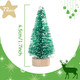 72 Pcs Mini Artificial Christmas Trees with Wood Base, Green