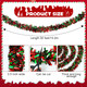 50 Ft Christmas Tinsel Garland Red and Green Metallic Twist Garland Decoration Shiny Christmas Tree Hanging Garland Ornament for Xmas Tree Home Stairs Indoor Outdoor Party Decor