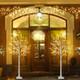 6Feet Birch Tree with Lights - 8 Modes Dimmable Fairy Lights with Remote 160 LEDs Warm White Wedding Festival Party Christmas Decorations for Home, Plug and Base Included