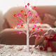 2FT Valentine's Day Tree Decor - 24LT FastDeng Prelit Birch Tree with 12 Pink & 12 Red Heart, Unique Red and Pink LED Lights, Battery Operated, Timing Function, Decorations for The Home, Mother's Day