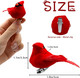 12 Pack Small Cardinals Tiny Cardinals Mini Cardinal Red Birds for Crafts Artificial Birds with Clip on Christmas Tree Decorations Yard Patio Home Decor Cardinal Ornaments